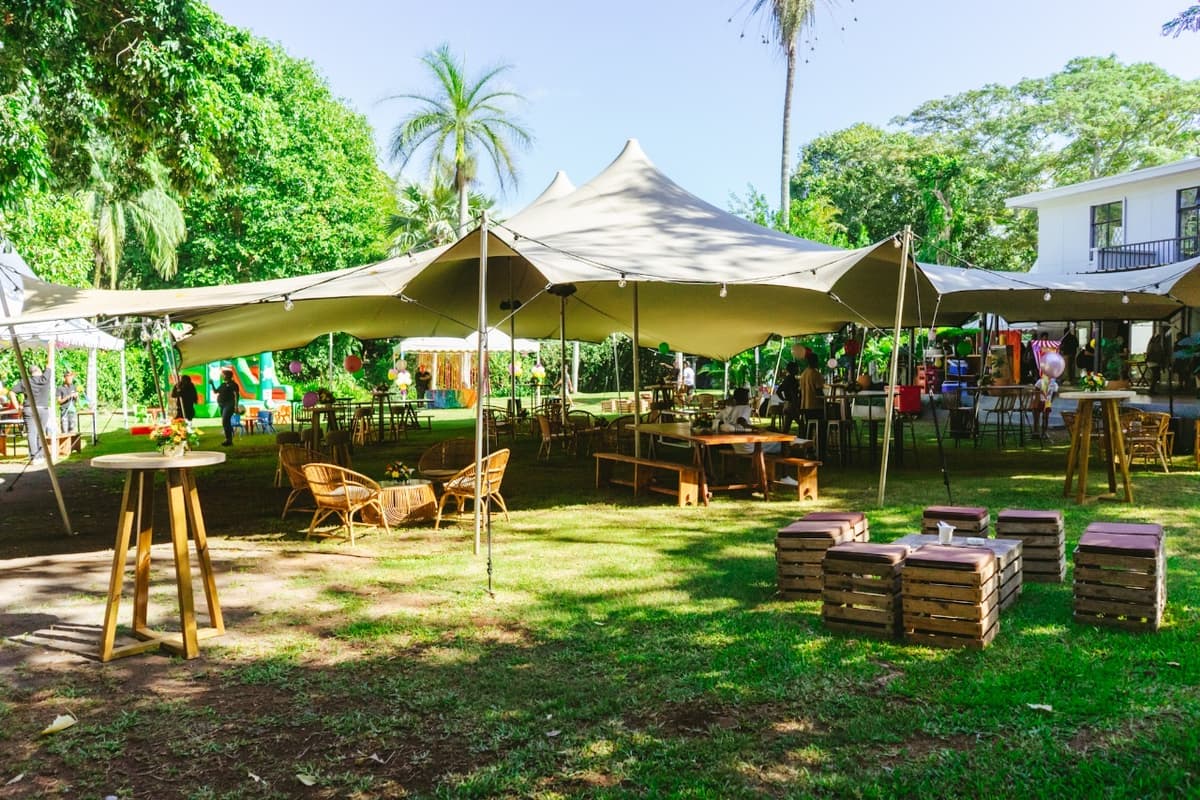 Elipro team members setting up professional event